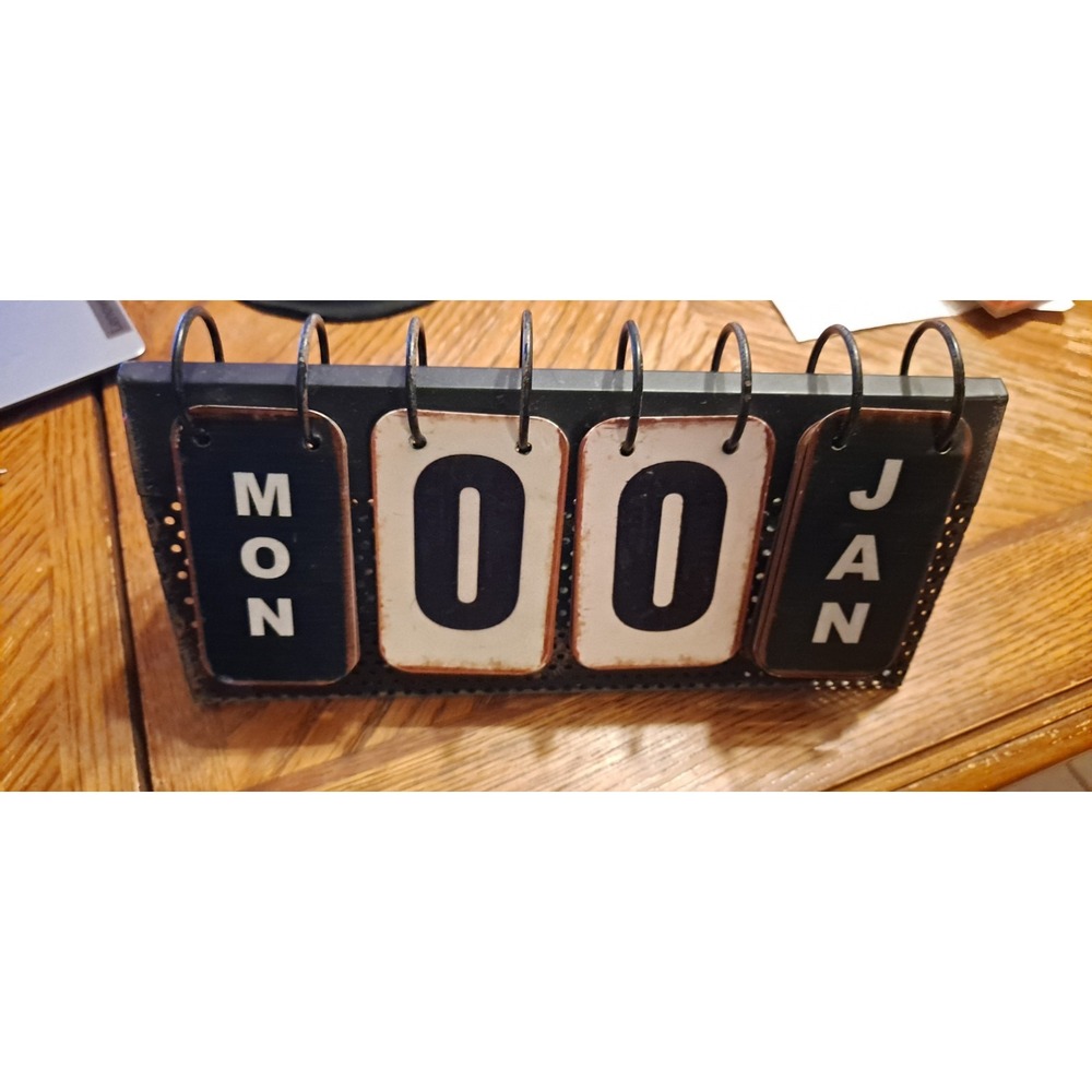 Metal Table Top Daily Calendar